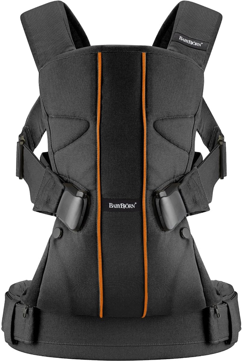 BabyBjorn Baby Carrier One - Black/Orange Lines - 091086US