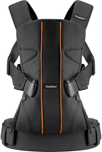 BabyBjorn Baby Carrier One - Black/Orange Lines - 091086US