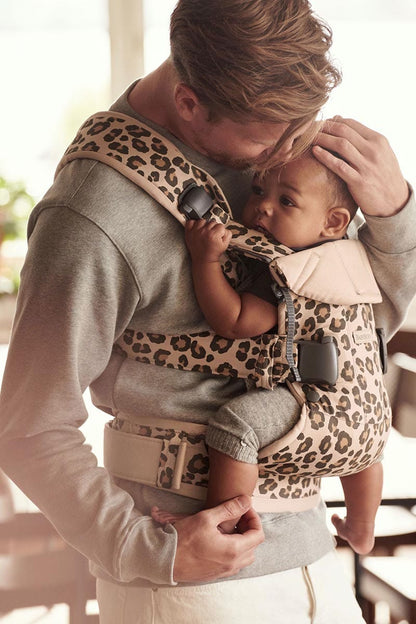 BabyBjörn Baby Carrier One Cotton, Beige Leopard - 098075US