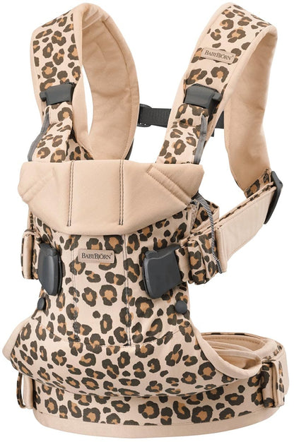 BabyBjörn Baby Carrier One Cotton, Beige Leopard - 098075US