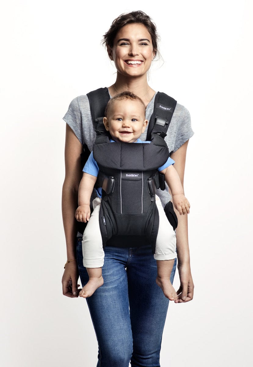 BabyBjörn Baby Carrier One Cotton Mix, Black – Albee Baby