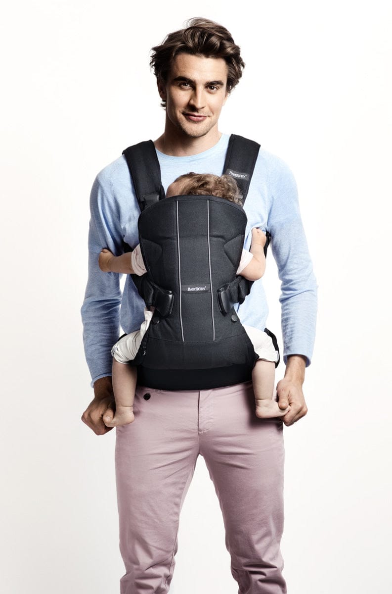 BabyBjörn Baby Carrier One Cotton Mix, Black - 098123us