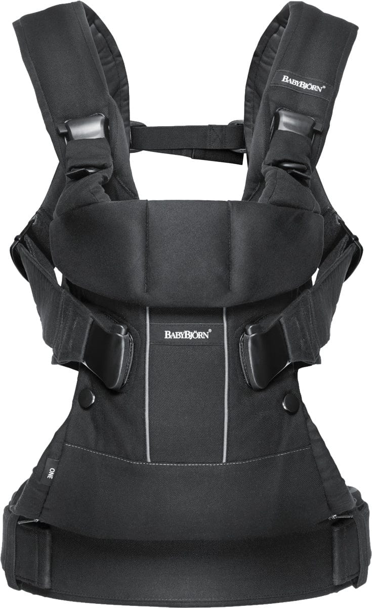 BabyBjörn Baby Carrier One Cotton Mix, Black - 098123us