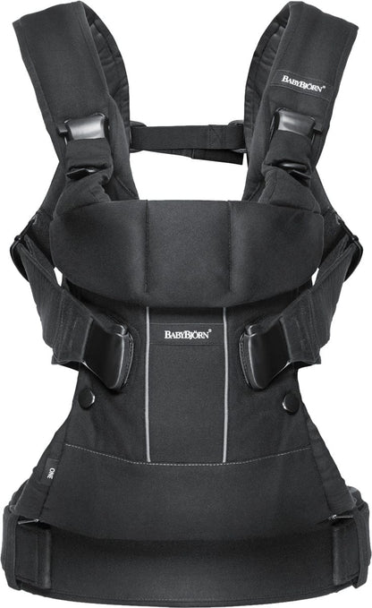 BabyBjörn Baby Carrier One Cotton Mix, Black - 098123us