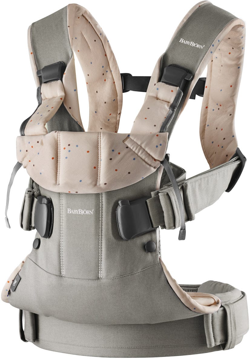BabyBjorn Baby Carrier One - Grey/Pink Sprinkles - 098077US
