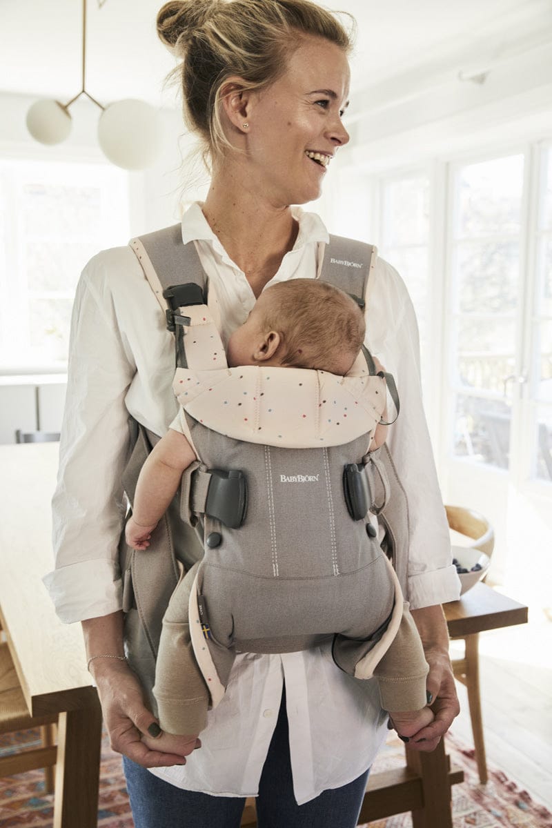 BabyBjorn Baby Carrier One - Grey/Pink Sprinkles - 098077US