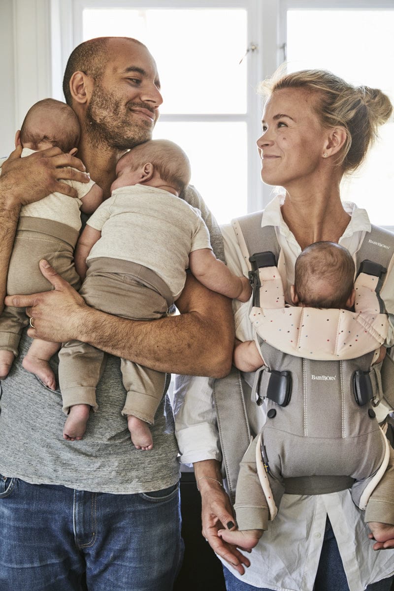 BabyBjorn Baby Carrier One - Grey/Pink Sprinkles - 098077US