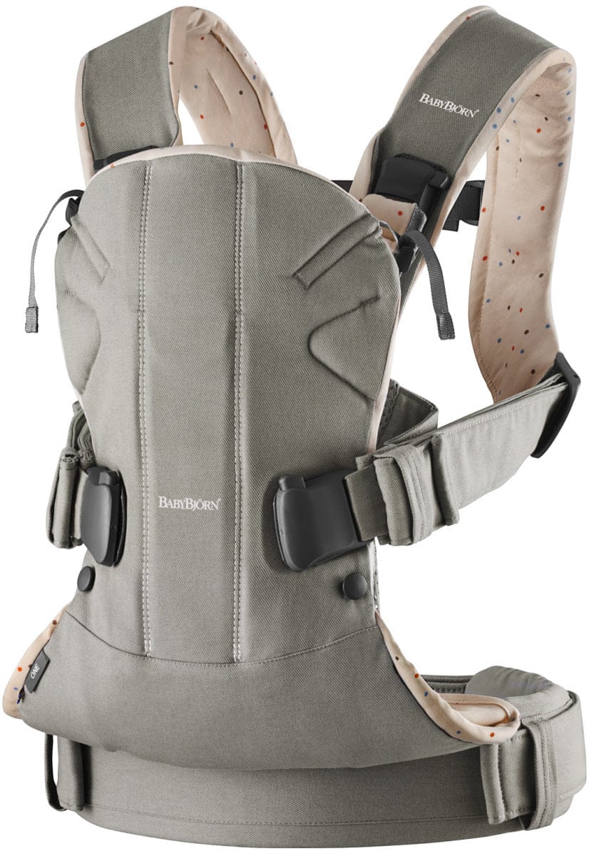 BabyBjorn Baby Carrier One - Grey/Pink Sprinkles - 098077US