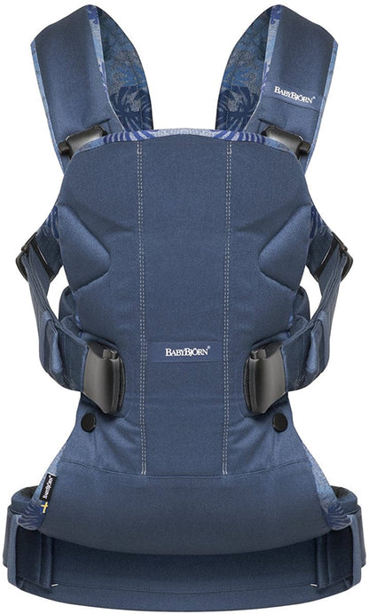 BabyBjorn Baby Carrier One - Midnight Blue/Leaf Print - 093052US