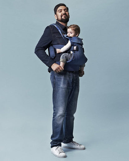 BabyBjorn Baby Carrier One - Midnight Blue/Leaf Print - 093052US