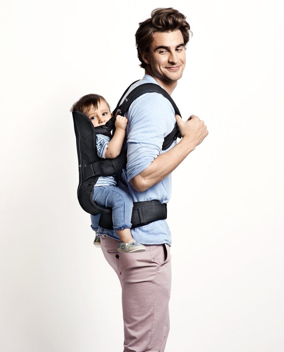 BabyBjorn Baby Carrier One - Midnight Blue/Leaf Print - 093052US