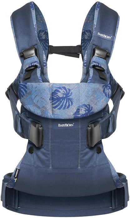 BabyBjorn Baby Carrier One - Midnight Blue/Leaf Print - 093052US