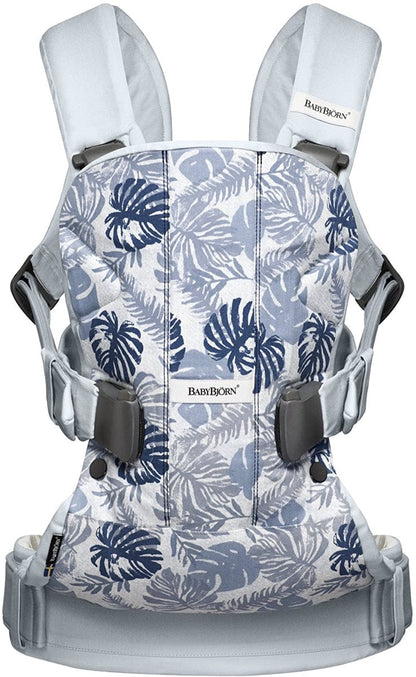 BabyBjorn Baby Carrier One - Pale Blue/Leaf Print - 093054US