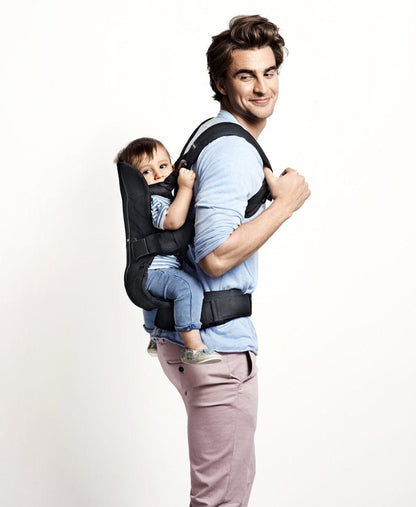 BabyBjorn Baby Carrier One - Pale Blue/Leaf Print - 093054US