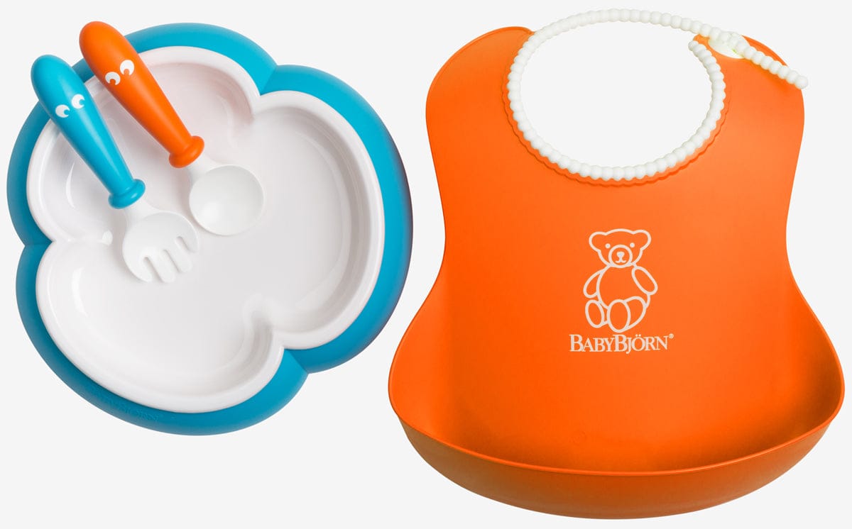 BabyBjorn Baby Feeding Set - Orange/Turquoise
