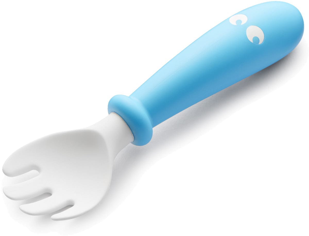 BabyBjorn Baby Plate, Spoon & Fork - Orange/Turquoise