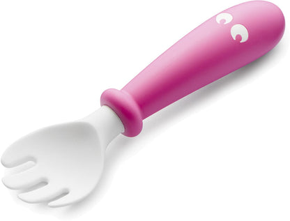 BabyBjorn Baby Plate, Spoon & Fork - Pink/Purple