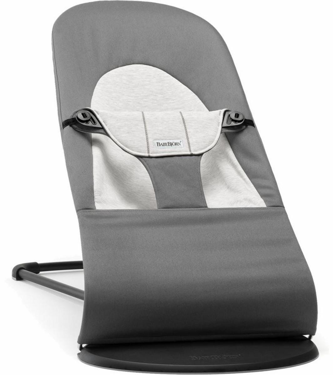 BabyBjorn Bouncer Balance Soft - Black, Cotton/Jersey, Dark Grey/Grey - 005184US