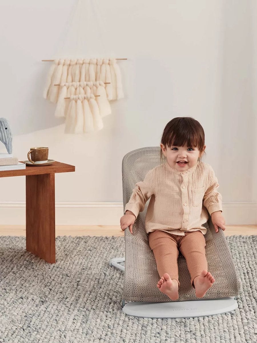 BabyBjörn Bouncer Balance Soft, Light Gray Frame Mesh Gray Beige/Grey - 005144US