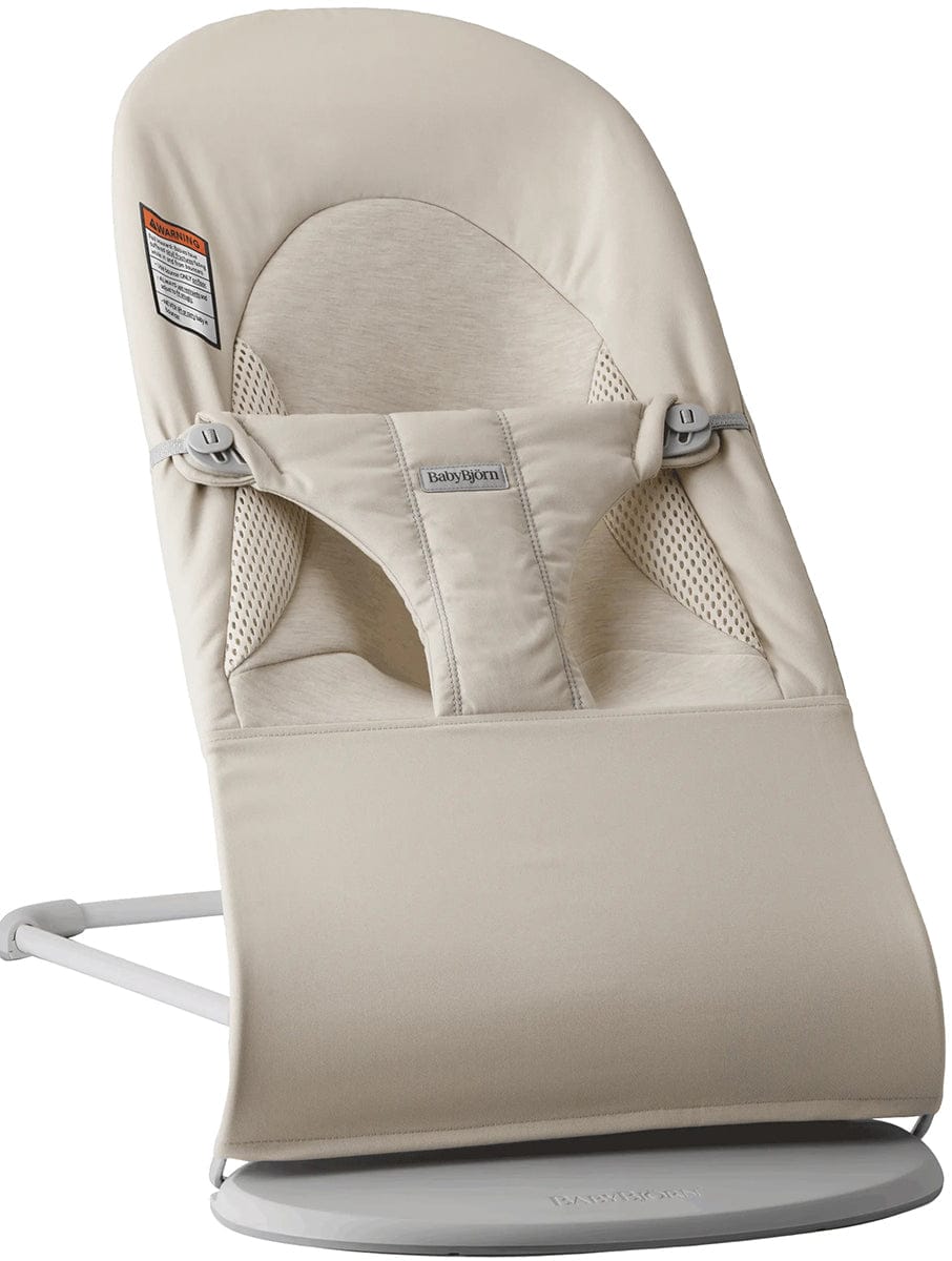BabyBjorn Bouncer Balance Soft, Light Gray Frame, Tri-Fabric Light Beige - 005130US