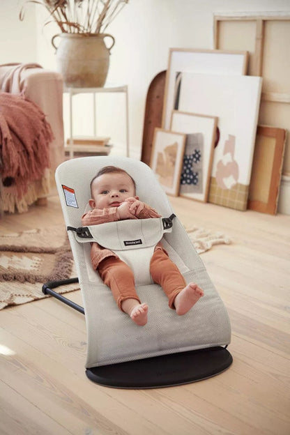 BabyBjorn Bouncer Balance Soft, Mesh - Silver / White / Black Frame - 005029US