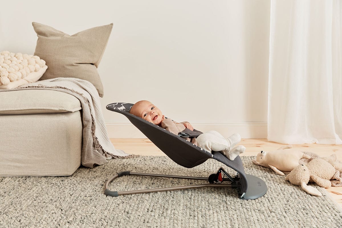 BabyBjorn Bouncer Bliss, Cotton - Anthracite / Landscape - 006027