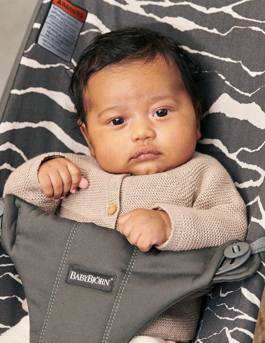 BabyBjorn Bouncer Bliss, Cotton - Anthracite / Landscape - 006027