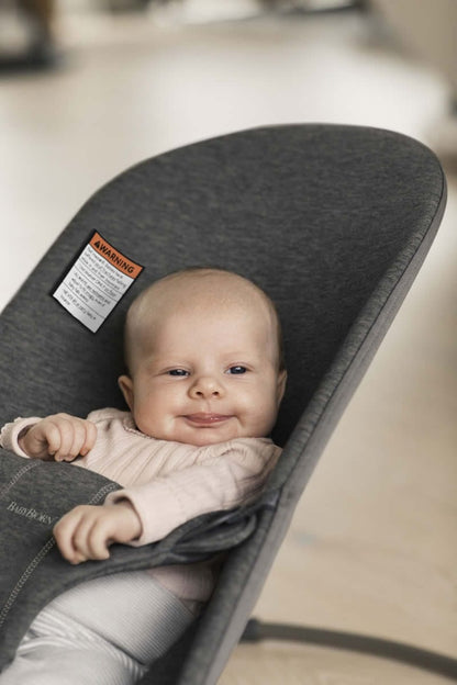 BabyBjörn Bouncer Bliss, Dark Gray Frame 3D Jersey Charcoal - 006076US