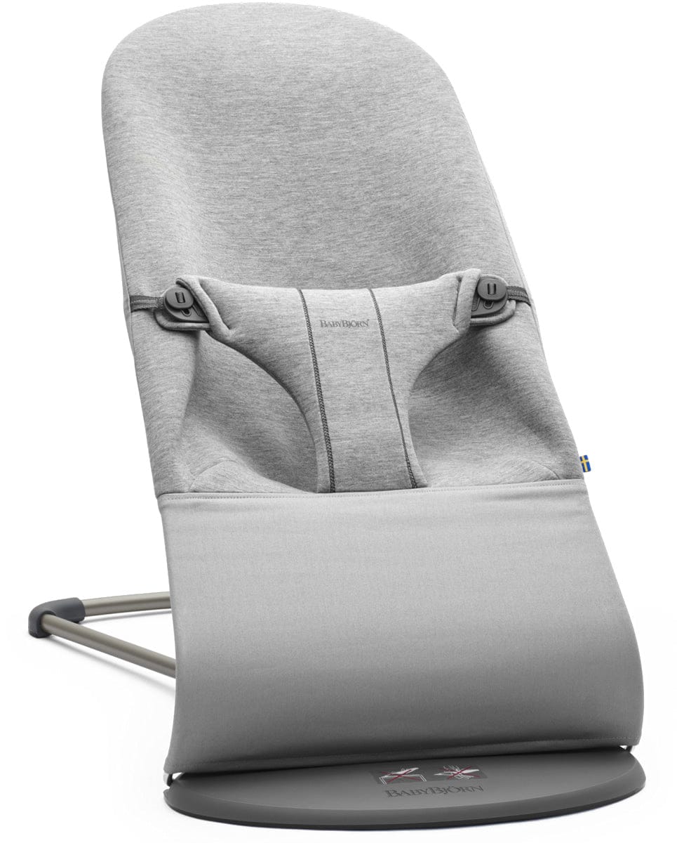 BabyBjörn Bouncer Bliss, Dark Gray Frame 3D Jersey Light Gray - 006072US