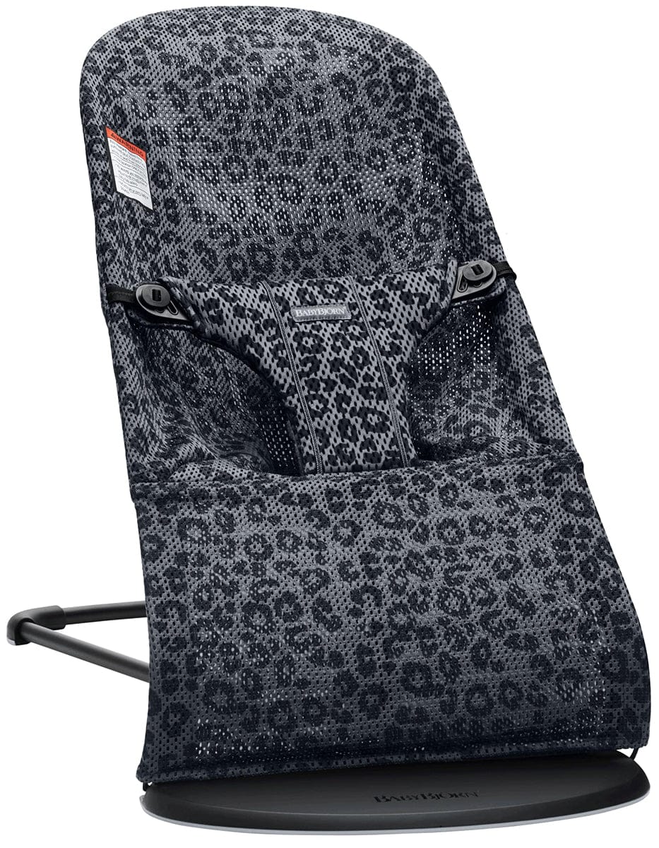 BabyBjörn Bouncer Bliss, Dark Gray Frame Mesh Anthracite Leopard - 006078US