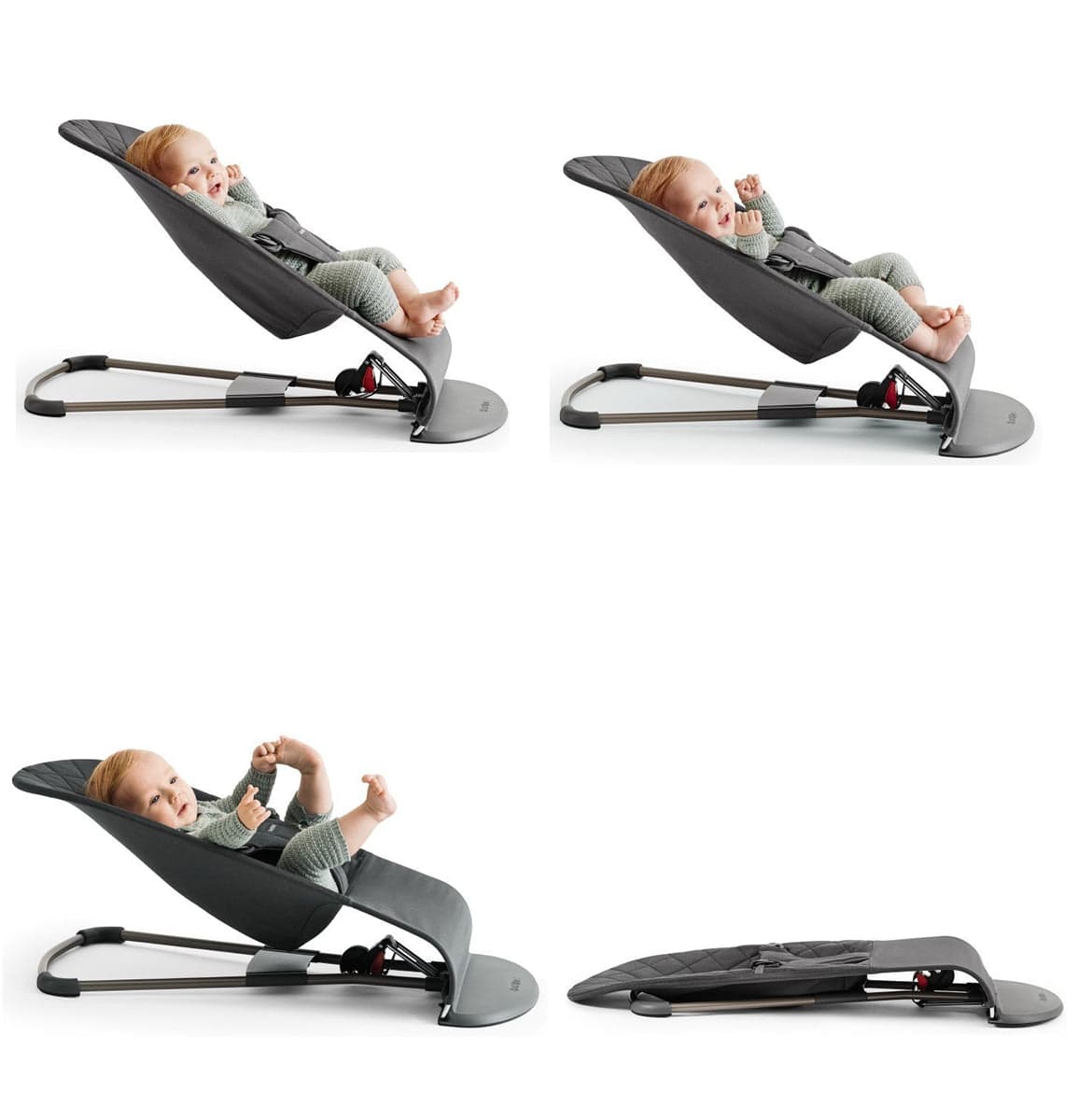 BabyBjörn Bouncer Bliss, Dark Gray Frame Mesh Cocoa - 006011US