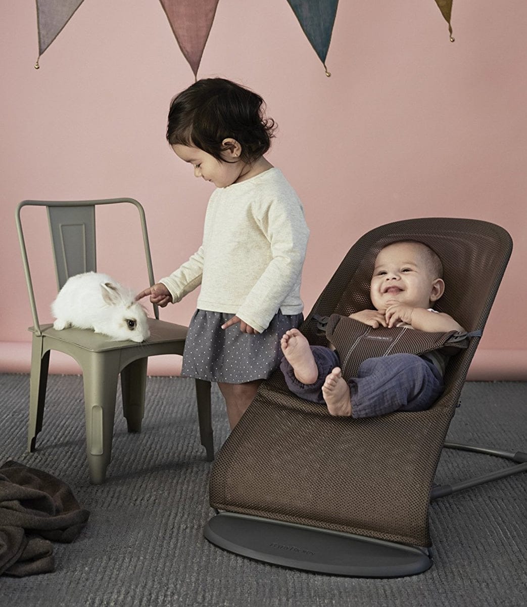 BabyBjörn Bouncer Bliss, Dark Gray Frame Mesh Cocoa - 006011US