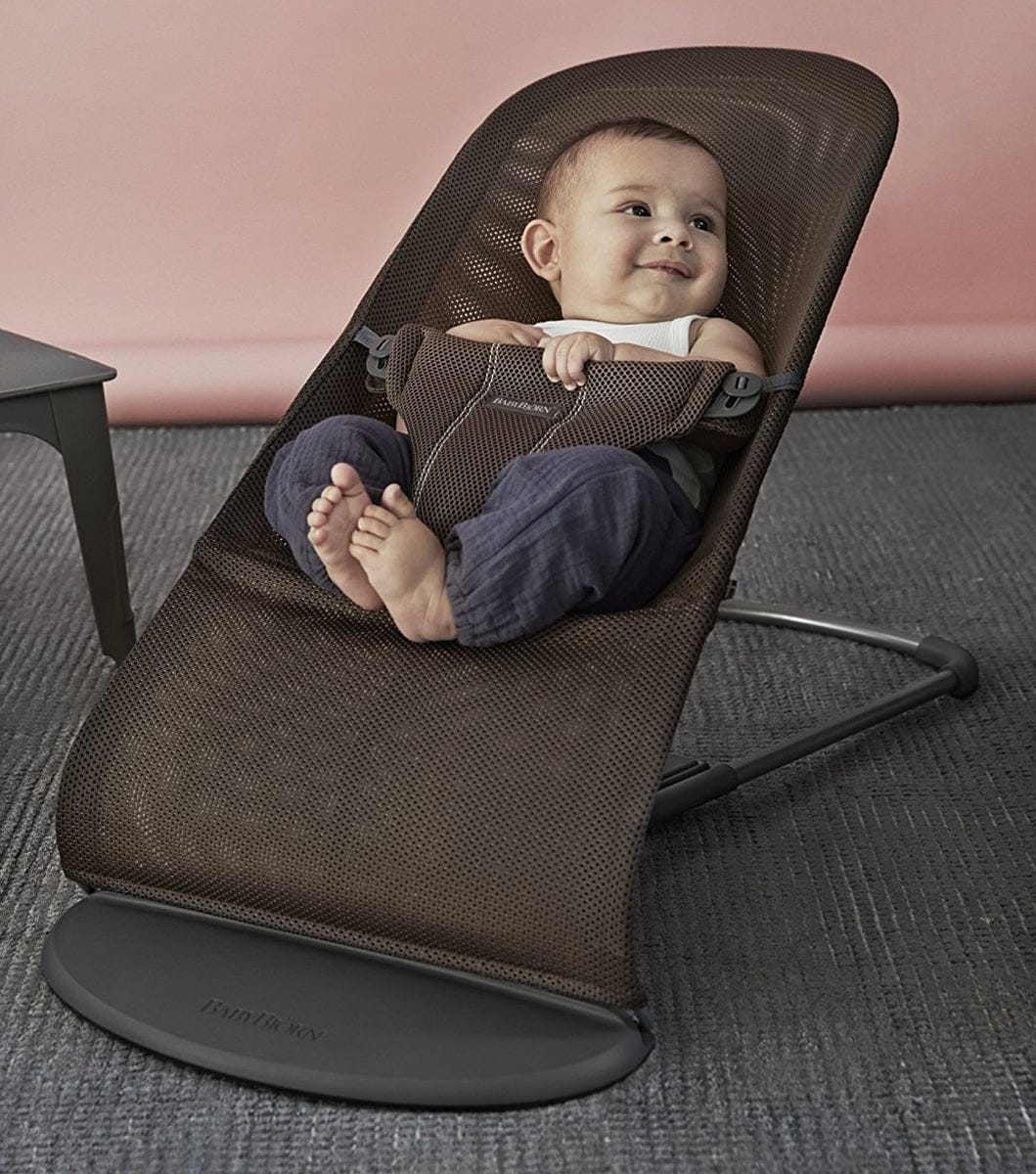 BabyBjörn Bouncer Bliss, Dark Gray Frame Mesh Cocoa - 006011US