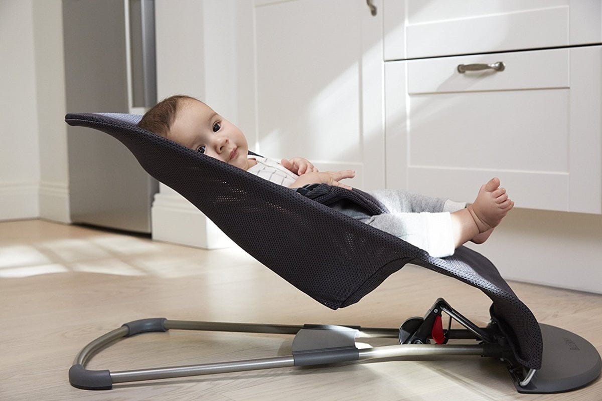 BabyBjörn Bouncer Bliss, Dark Gray Frame Mesh Navy Blue - 006003US