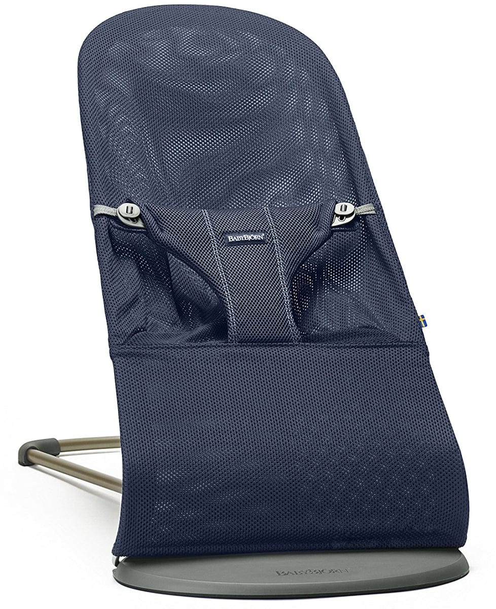 BabyBjörn Bouncer Bliss, Dark Gray Frame Mesh Navy Blue - 006003US