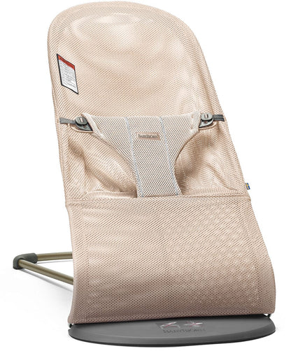 BabyBjörn Bouncer Bliss, Dark Gray Frame Mesh Pearly Pink - 006001US