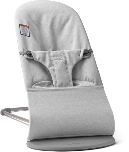 BabyBjorn Bouncer Bliss, Dark Gray Frame Woven Melange, Light Gray - 006029US