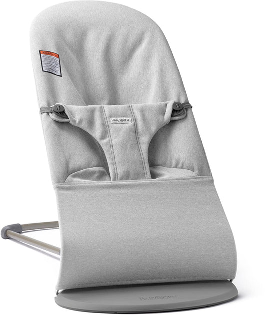 BabyBjorn Bouncer Bliss, Dark Gray Frame Woven Melange, Light Gray - 006029US