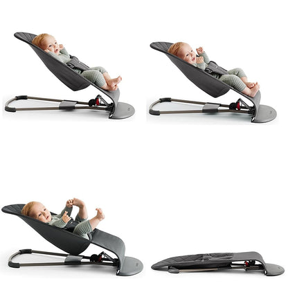 BabyBjorn Bouncer Bliss - Gray Pinstripe, Cotton