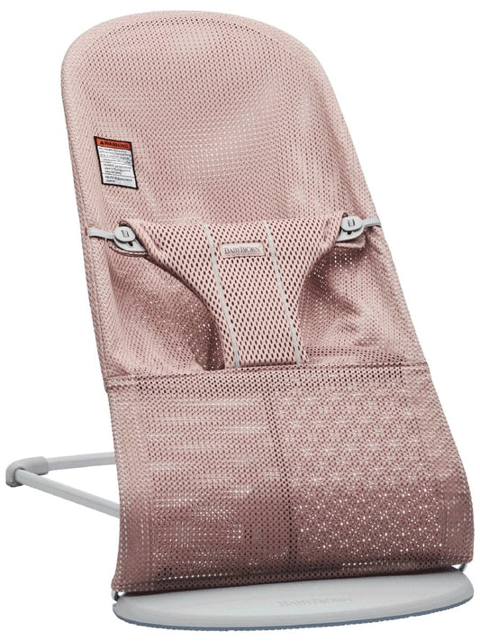 BabyBjörn Bouncer Bliss, Light Gray Frame Mesh Dusty Pink - 006108US
