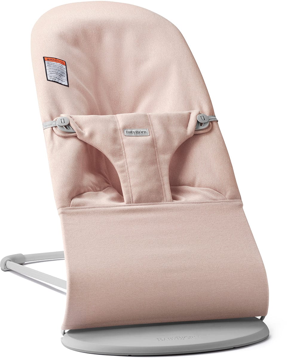 BabyBjorn Bouncer Bliss, Light Gray Frame Woven Melange, Light Pink - 006028US