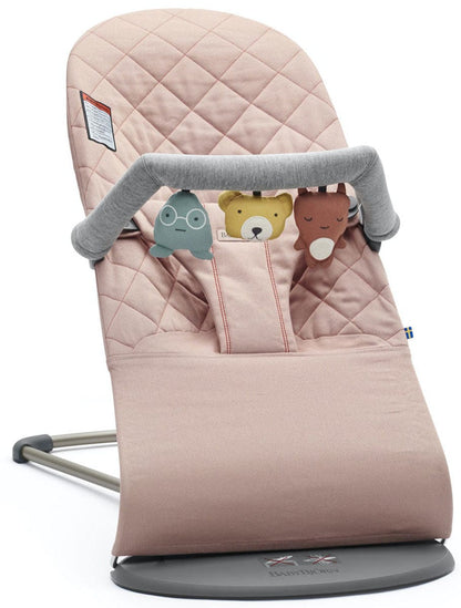 BabyBjorn Bouncer + Toy Bundle - Bliss (Cotton) Dusty Pink - 006014US-080300US