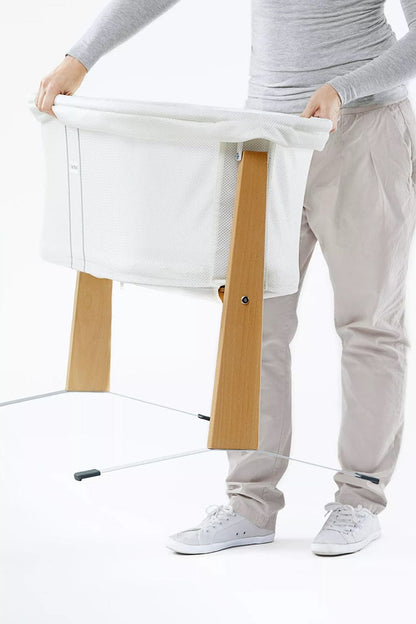 BabyBjorn Cradle + Fitted Sheet + Canopy Bundle - White - 610063US