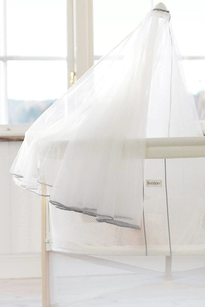 BabyBjorn Cradle + Fitted Sheet + Canopy Bundle - White - 610063US