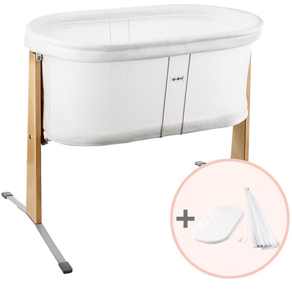 BabyBjorn Cradle + Fitted Sheet + Canopy Bundle - White - 610063US