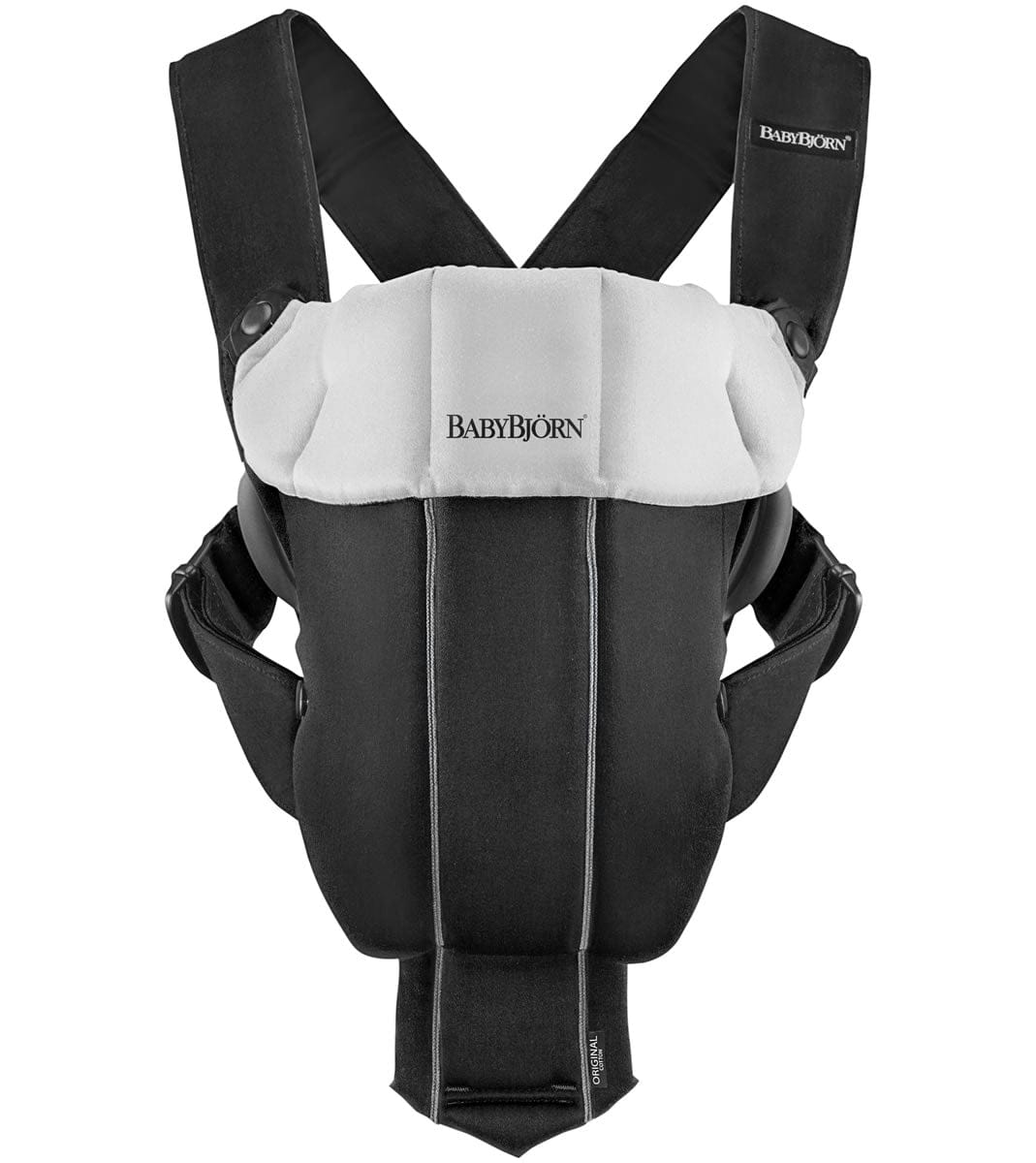 BabyBjörn Original Baby Carrier, Organic - Black & Silver - Ltd Edition