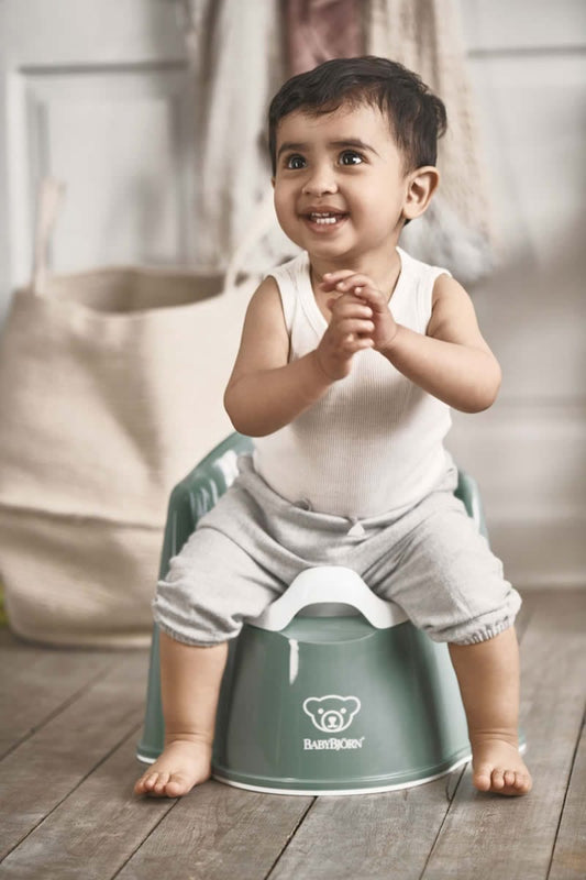BabyBjorn Potty Chair - Deep Green/White - 055268US