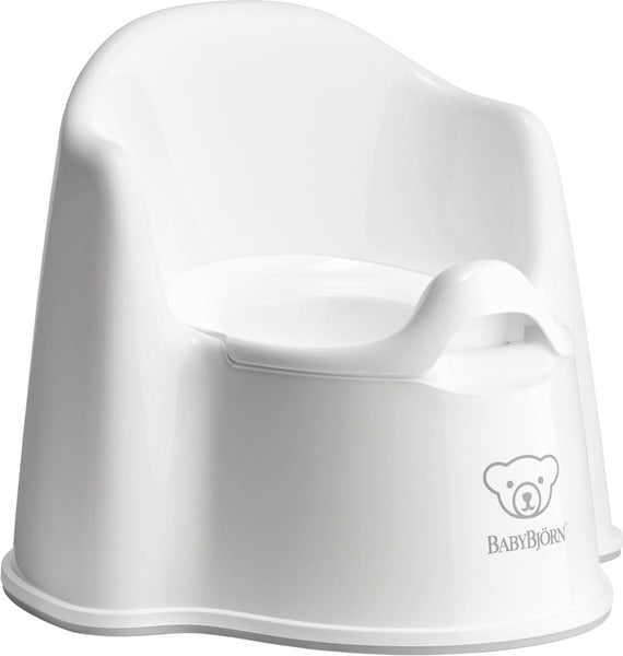 BabyBjorn Potty Chair - White/Grey – Albee Baby