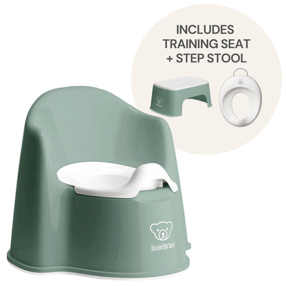 BabyBjorn Potty Training Bundle - Deep Green / White - 055268US-058025US-061268US