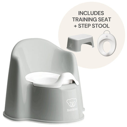 BabyBjorn Potty Training Bundle - Grey / White - 055225US-058025US-061225US